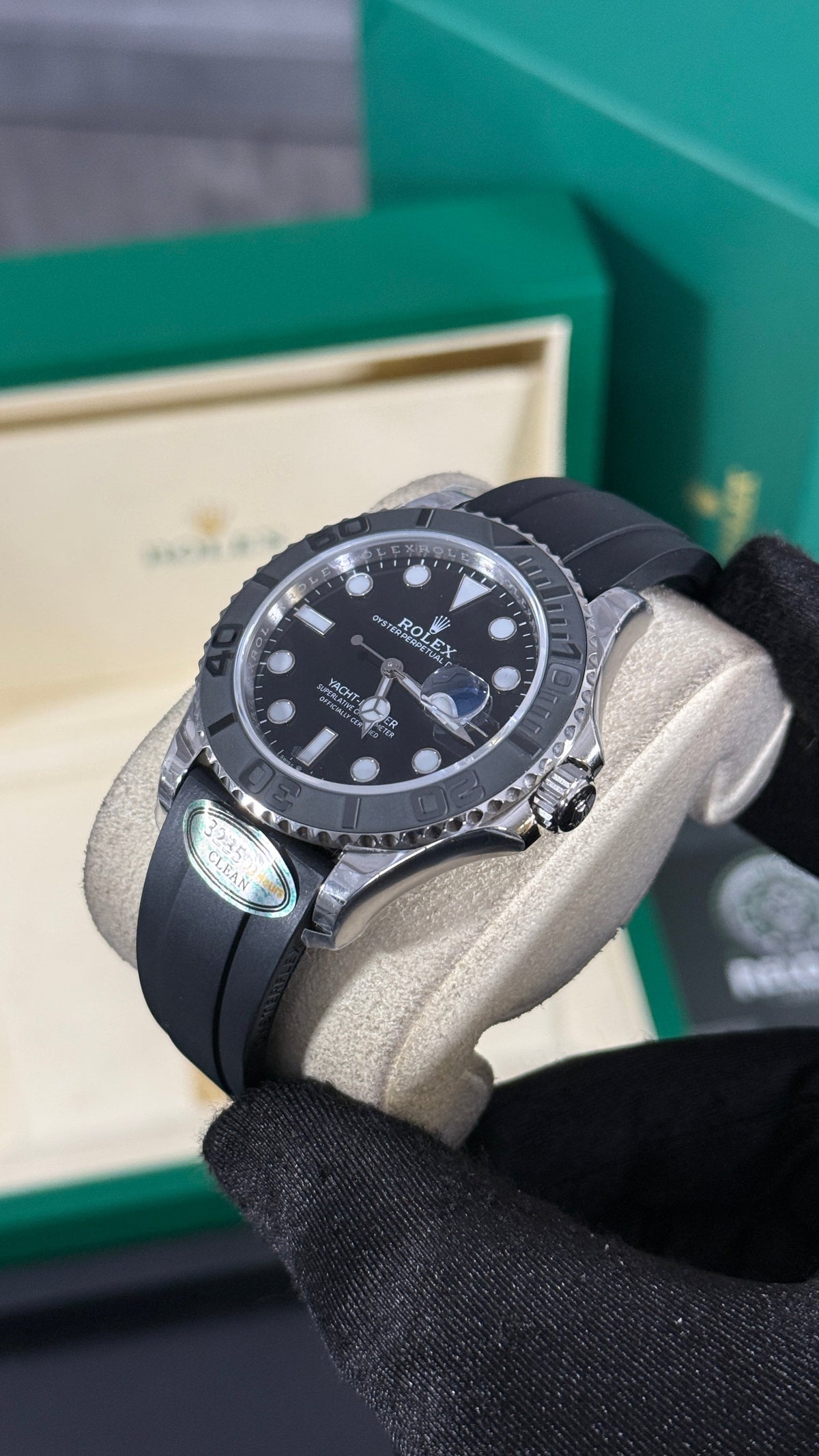 RLX YACHT-MASTER O.F. (PLATA/NEGRA) SUPERCL0N