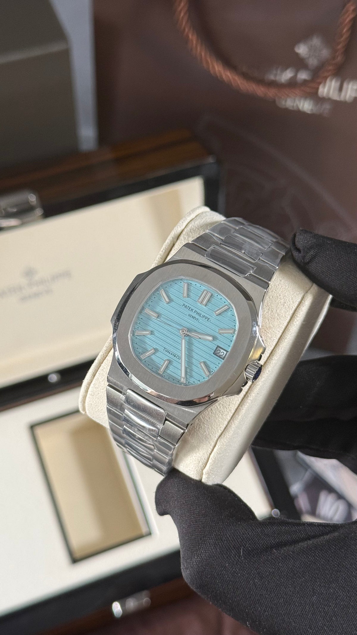 PP NAUTILUS GEN (TIF AZUL / PLATA) (SUPERCL0N)