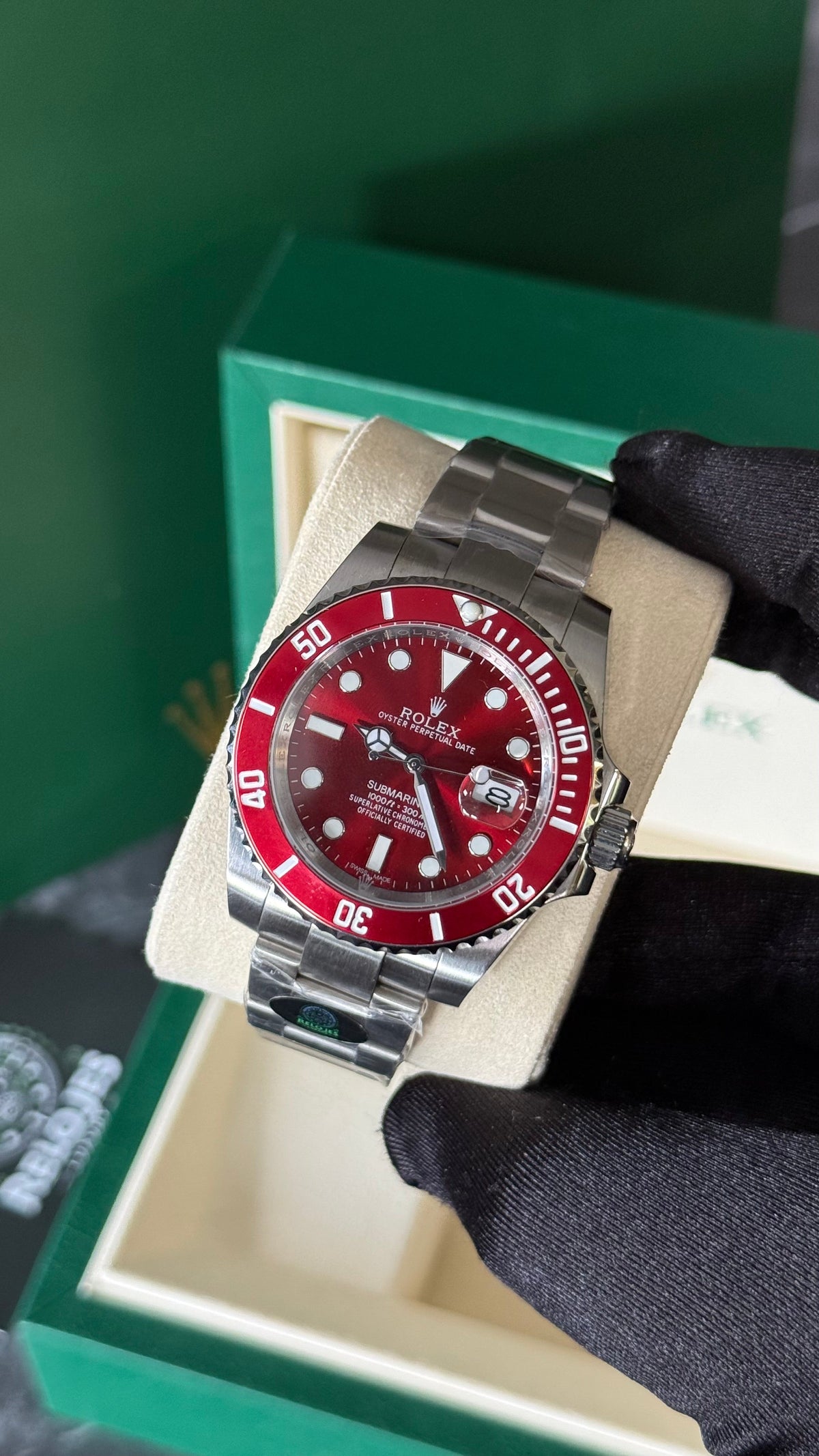 RLX SUBMARINER (ROJO/PLATA)